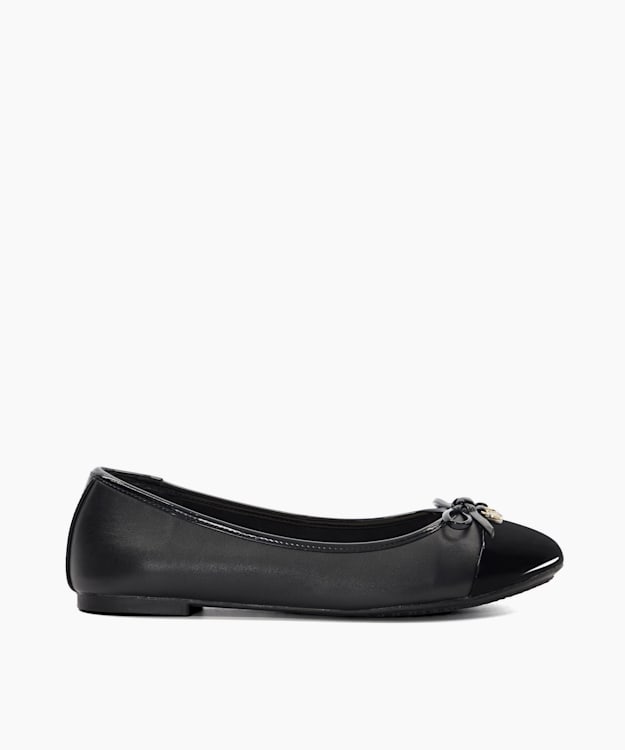 Hallo Black, Charm-Detail Ballet Shoes | Dune London