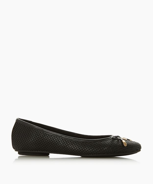 Dune black flat shoes Clearance