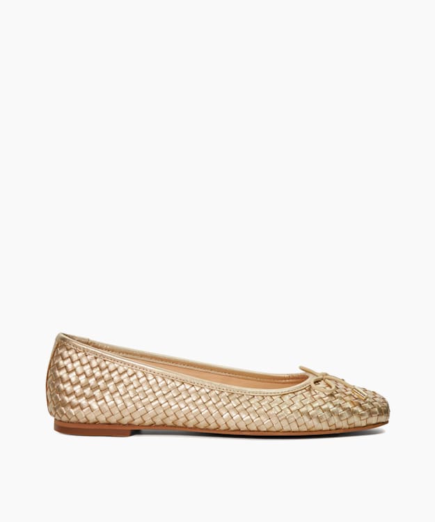 Gold ballet pumps uk best sale