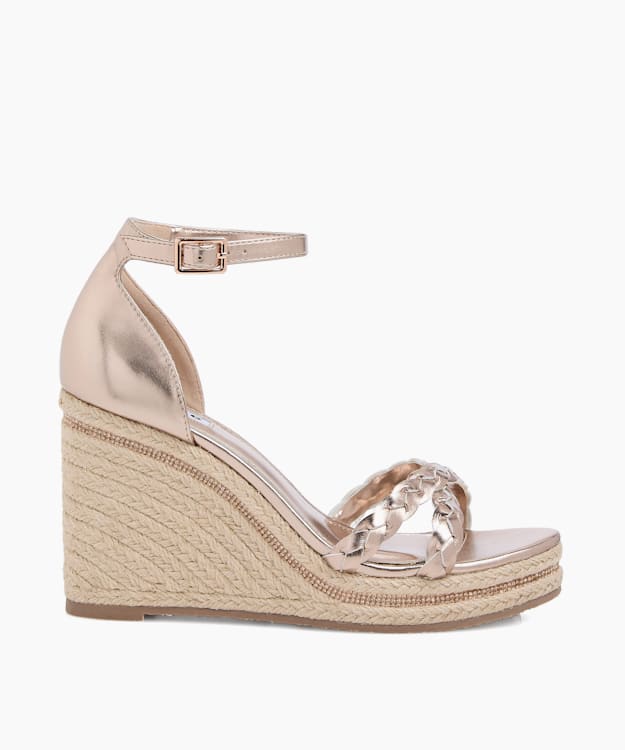 Dune silver hot sale wedges