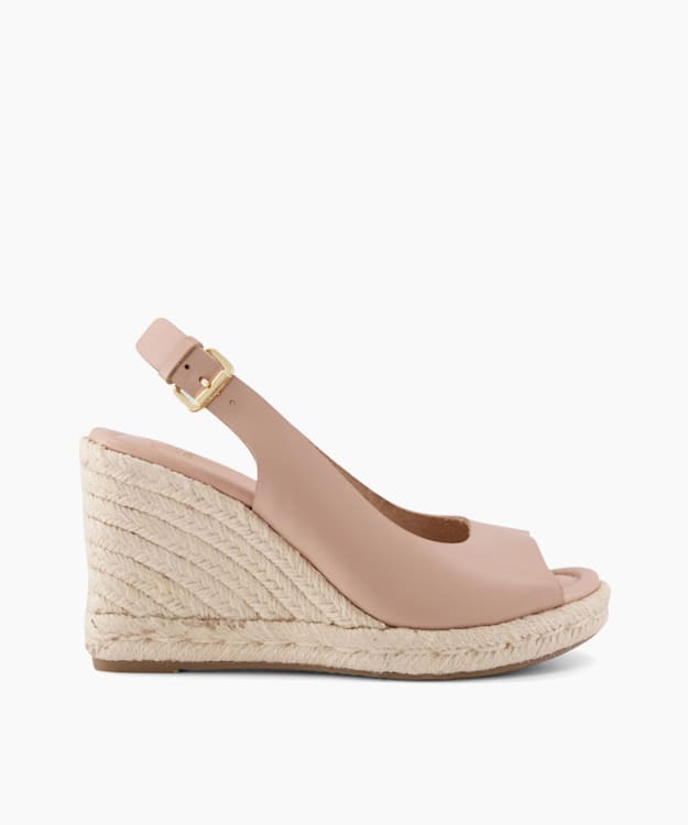 Blush pink wedge clearance sandals