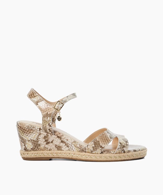 Snake print hot sale wedge sandals