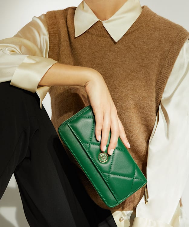 Women's Green Colour Pop Trend Purse Dune London