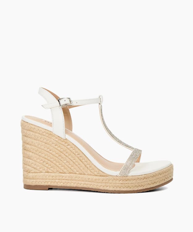 Dune white wedges on sale