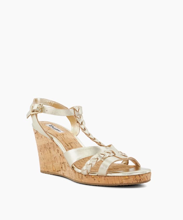 Crossover Ankle Strap Wedge