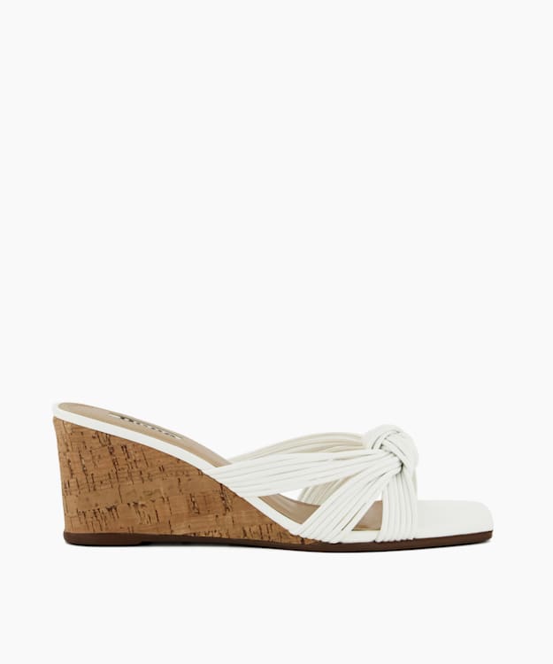 Dune white wedges new arrivals