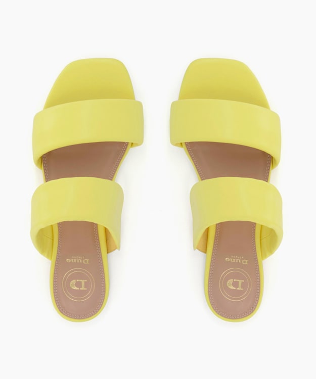 Dune yellow sandals sale