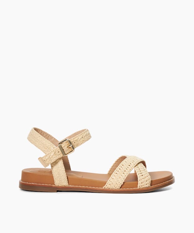 Neutral clearance flat sandals