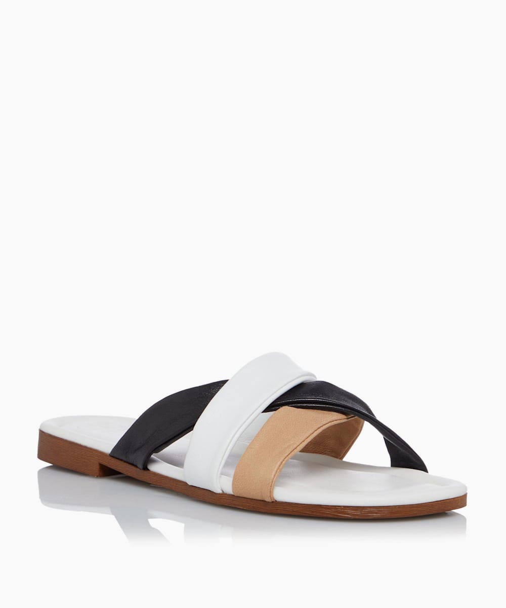 pink and white sandals