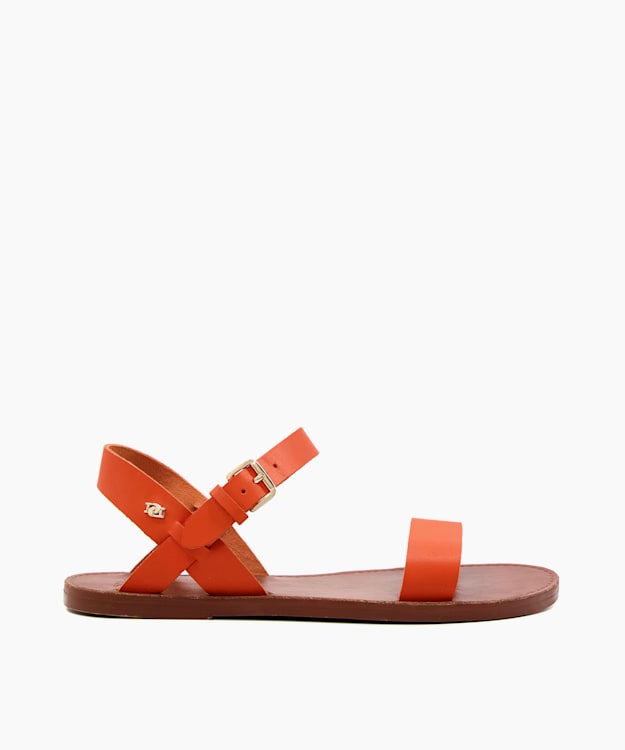 Orange flat sandals new arrivals