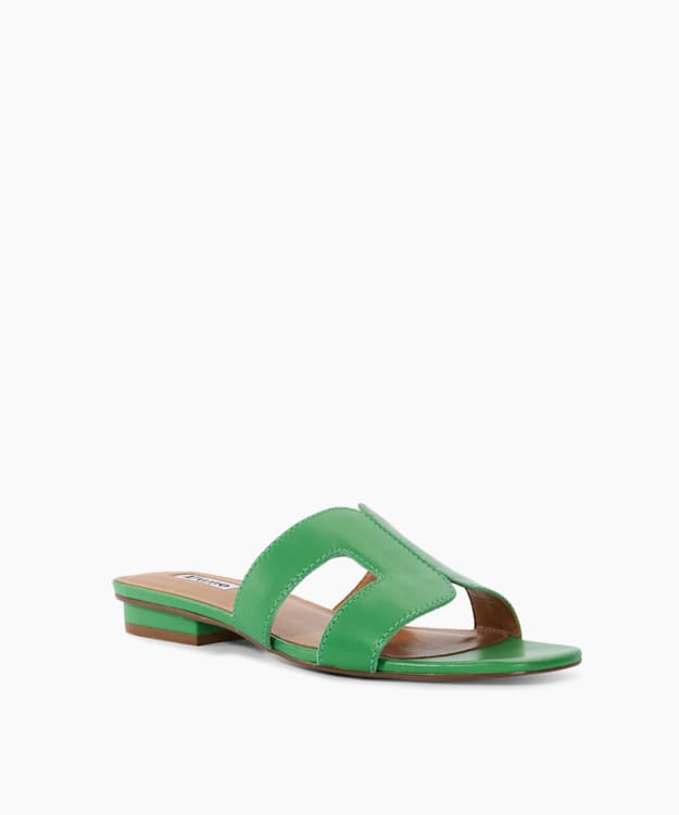 Loupe Green Smart Slider Sandals Dune London