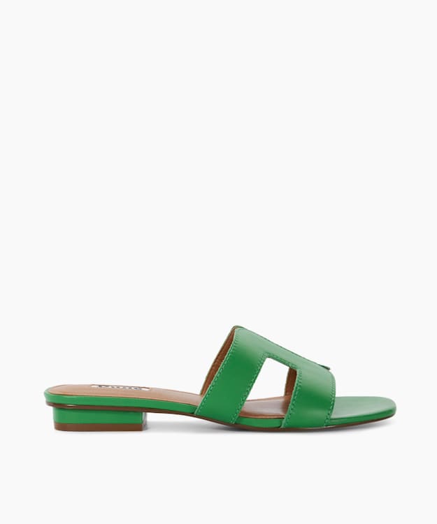 Loupe Green Smart Slider Sandals Dune London