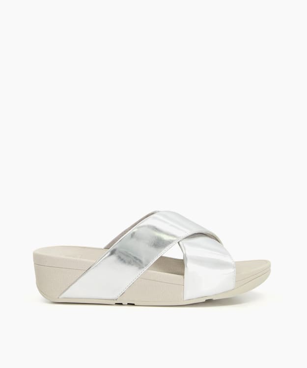 Silver fitflops size on sale 5