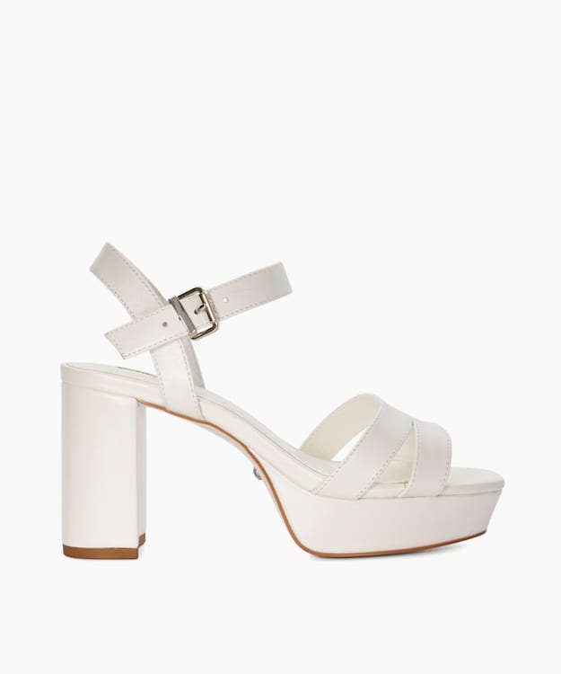 Dune london bridal morgen heeled sandal with gem outlet ankle tie