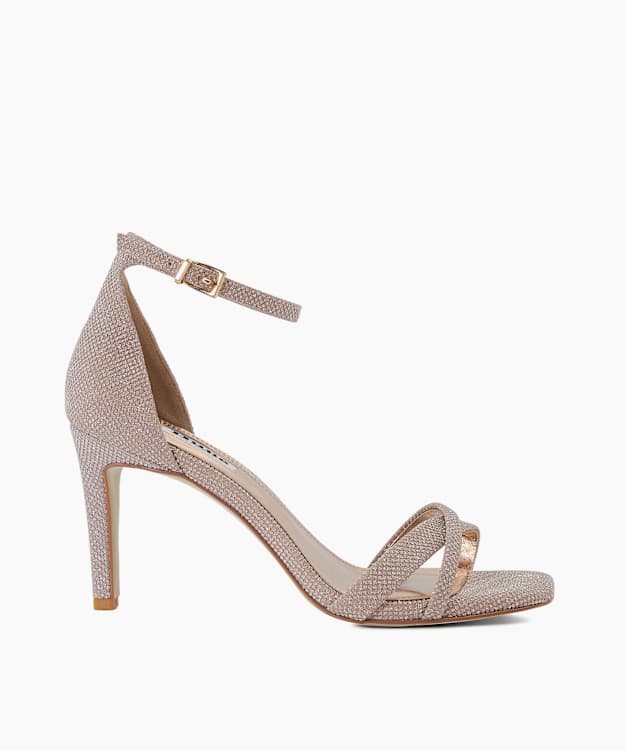 Rose gold heels on sale with ankle strap