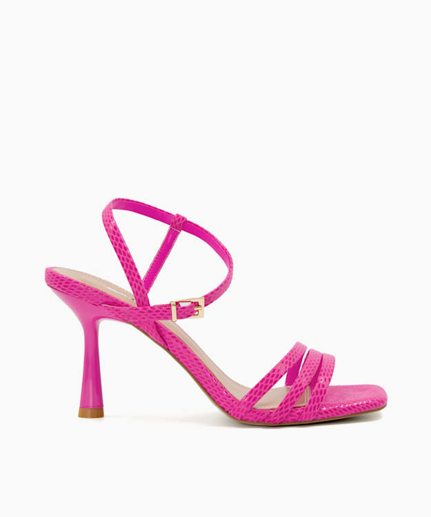 Magnum Pink Strappy Heeled Sandals Dune London