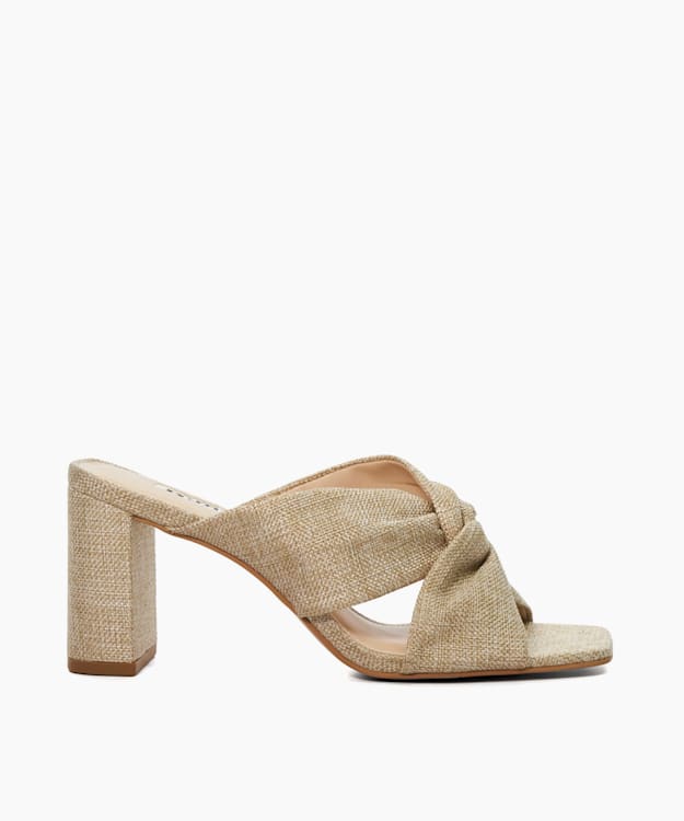 Neutral block heel outlet sandals