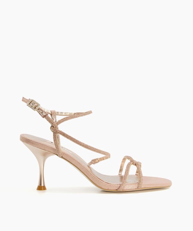 Dune store gold sandals