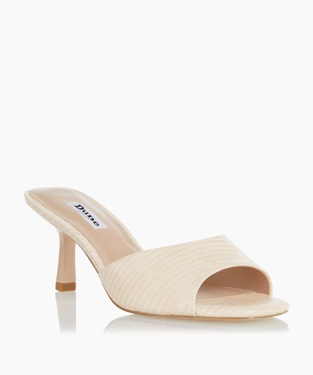 dune tan mules