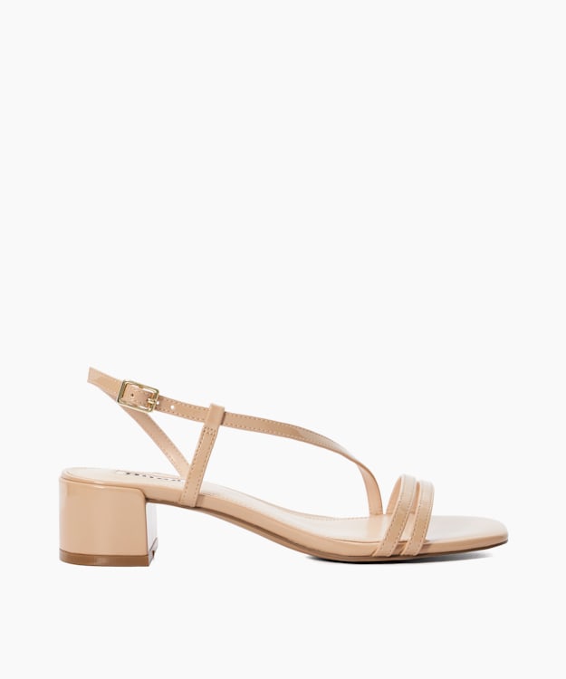 Mary High Chunky Heel in Nude Blush