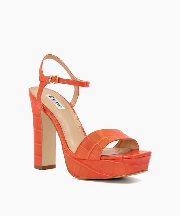 Burnt orange hot sale platform heels