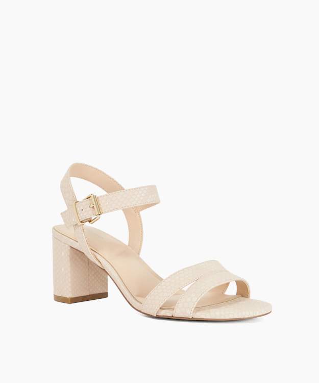 Dune London Merisa Blush Block Heeled Sandals