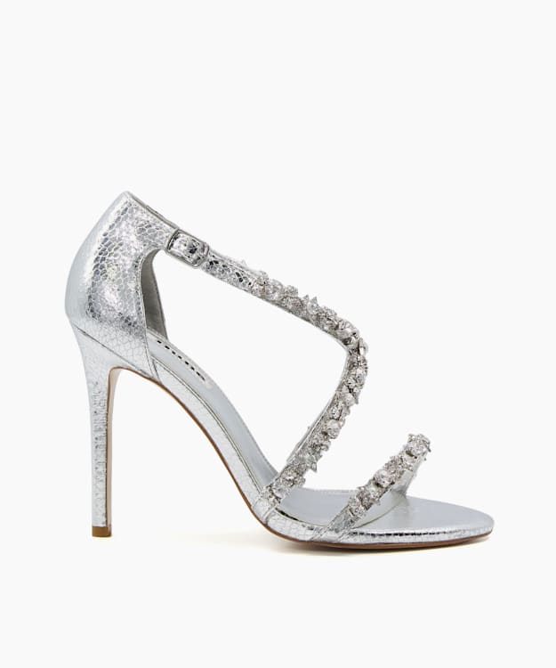 Silver on sale sparkling heels