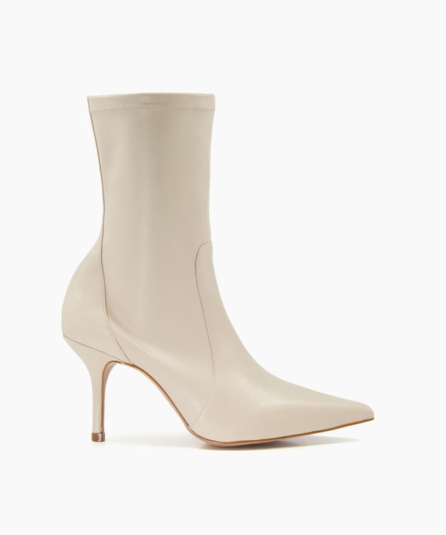 Cream high hot sale heel boots