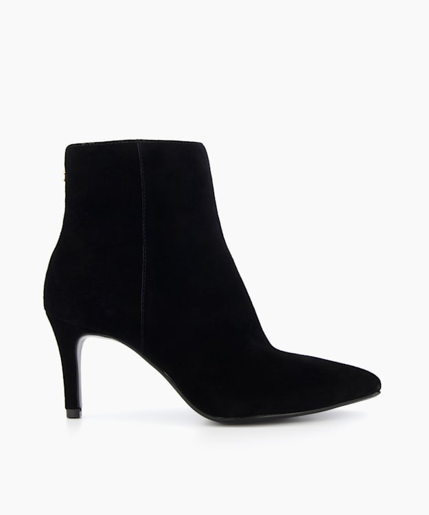 Black suede kitten 2025 heel ankle boots uk