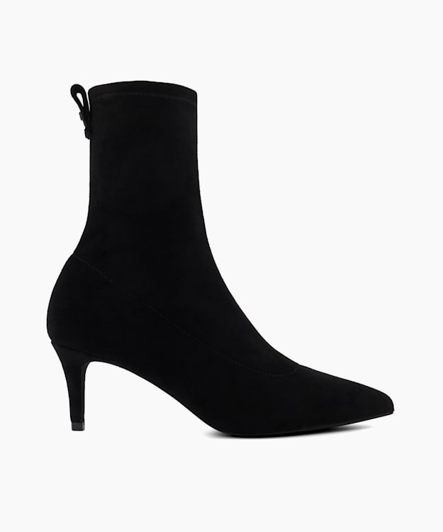 Kitten heel best sale sock boots black