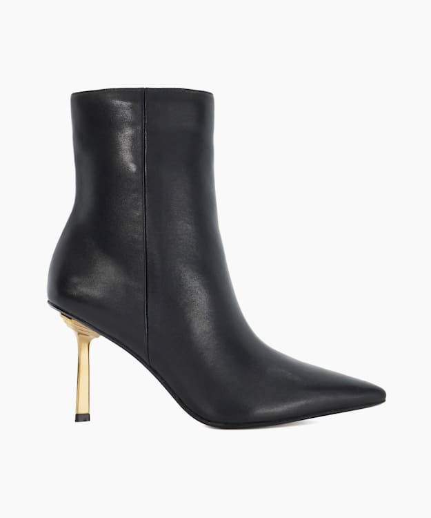 Black ankle boots with gold zipper best sale