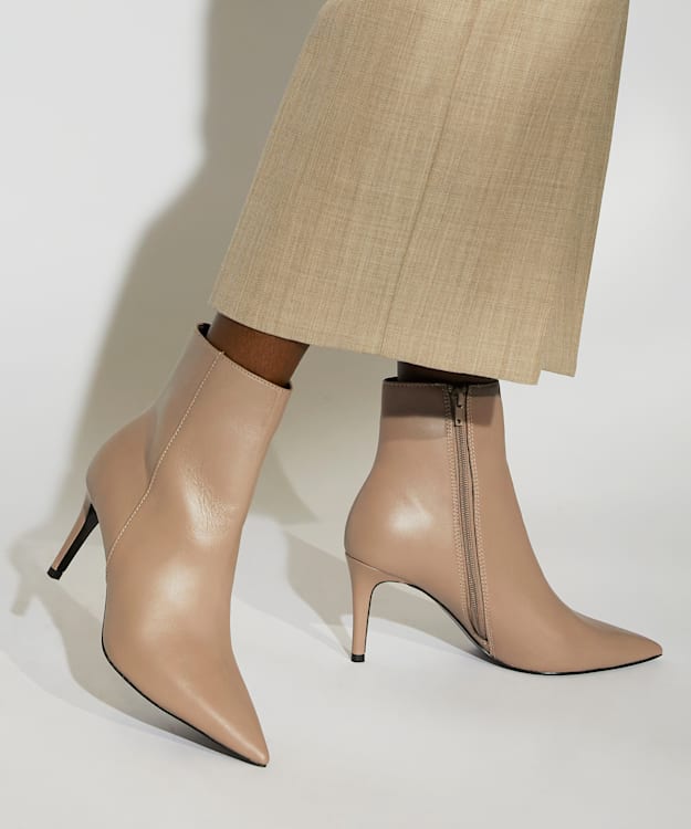 Nude flat sale ankle boots