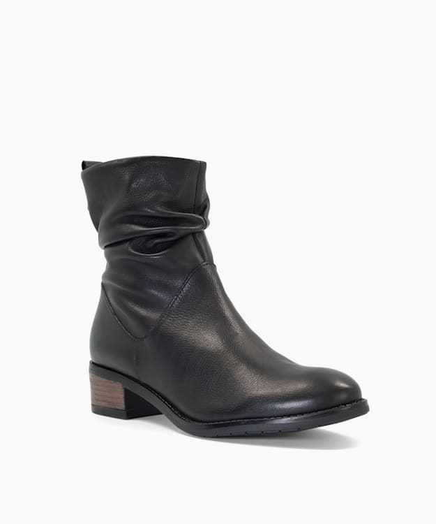 dune ruched ankle boots