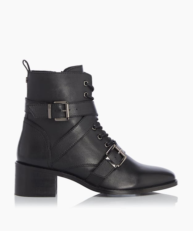 Pax Black Lace Up Boots Dune London