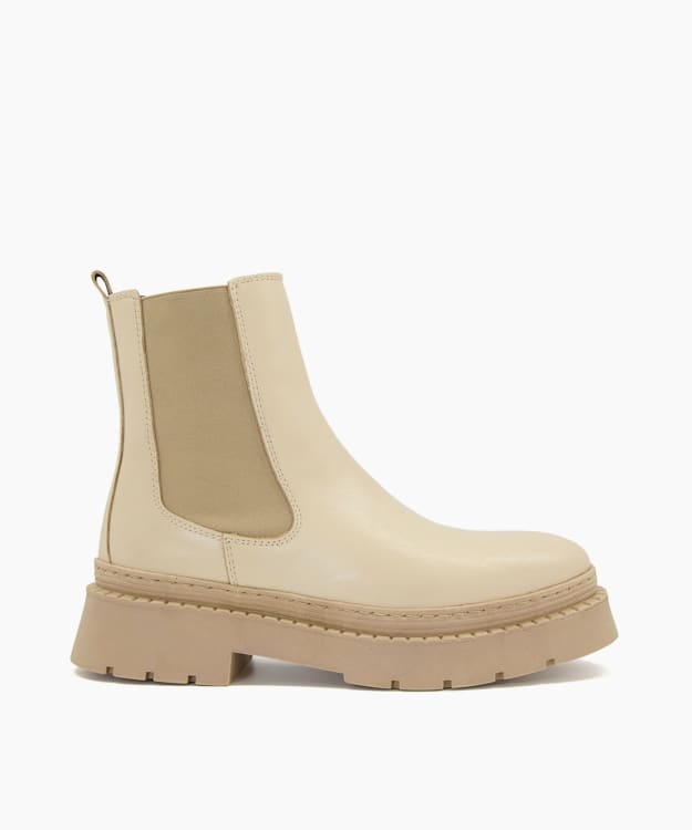 ecru chelsea boots