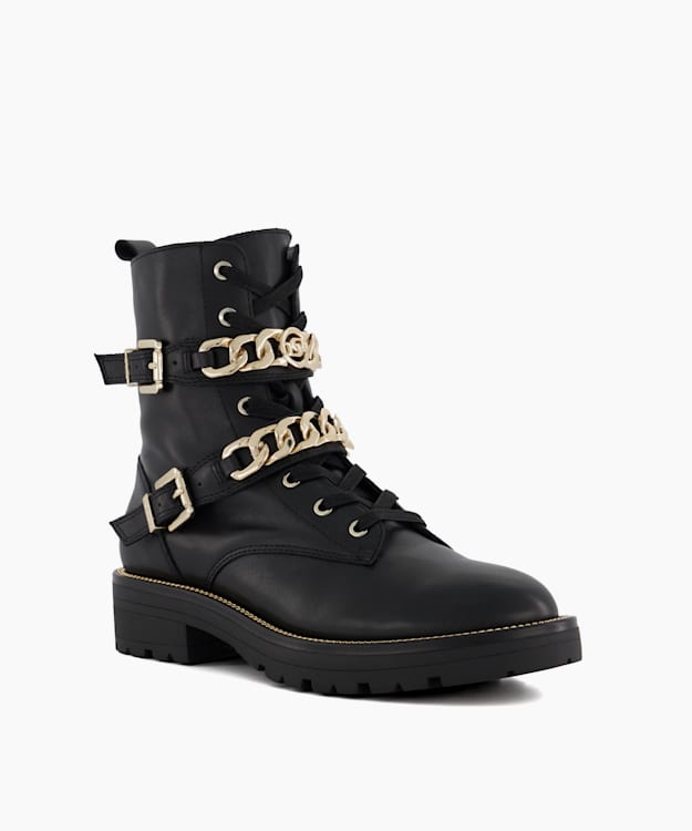 Dune pontoon black hot sale ankle boots