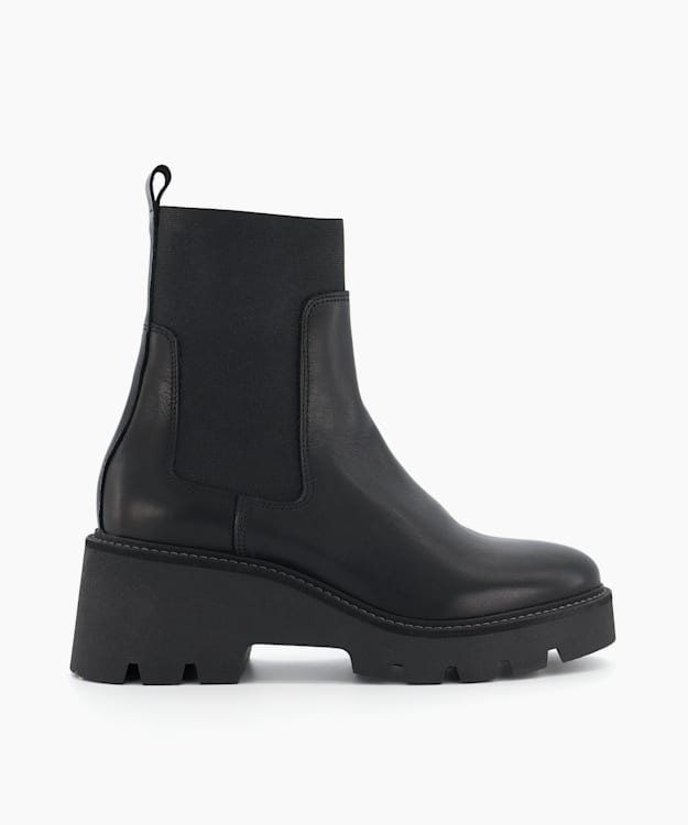 Dune ladies black ankle boots sale