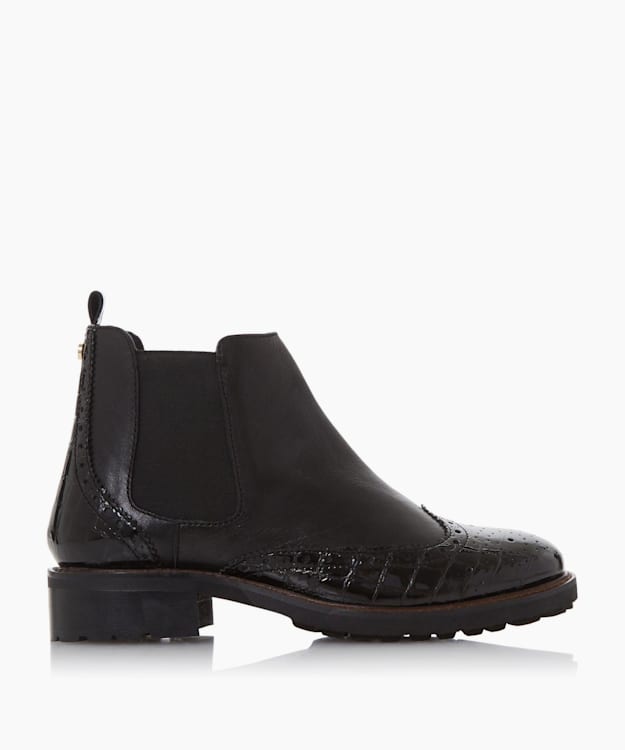 dune quarters brogue chelsea boot