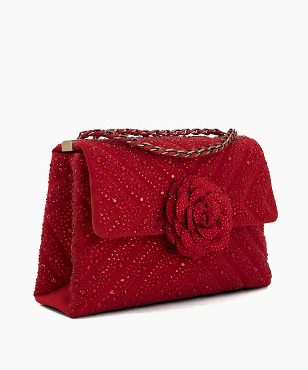 Red diamante clutch on sale bag