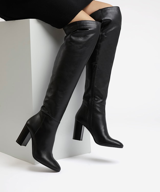 Dune black over 2025 the knee boots