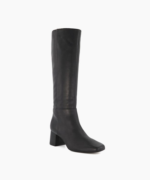 Dune black heeled store boots