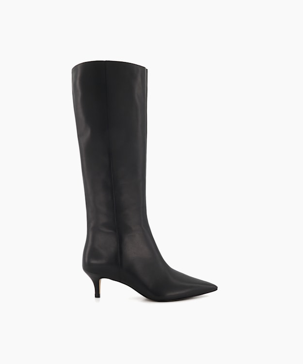 Tall kitten heel on sale boots