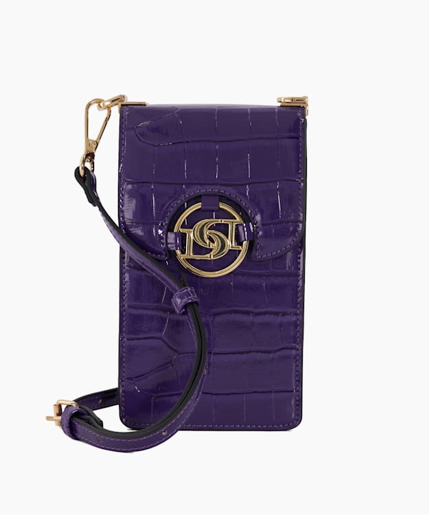 Dune kophie best sale croc effect purse