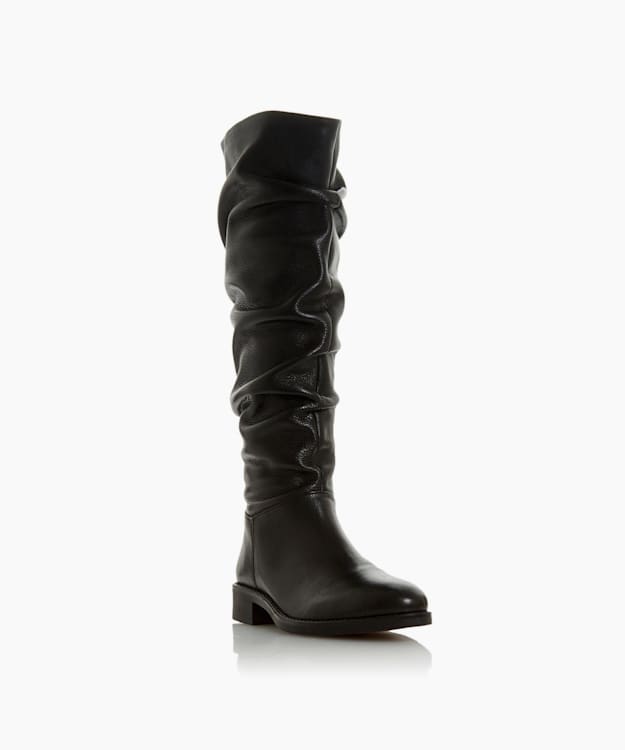 flat ruched boots