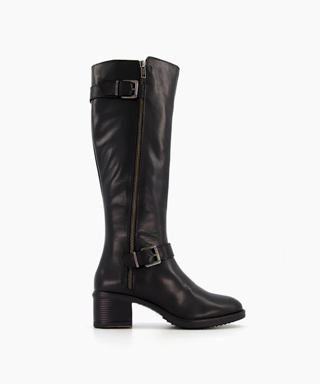 dune grey knee high boots