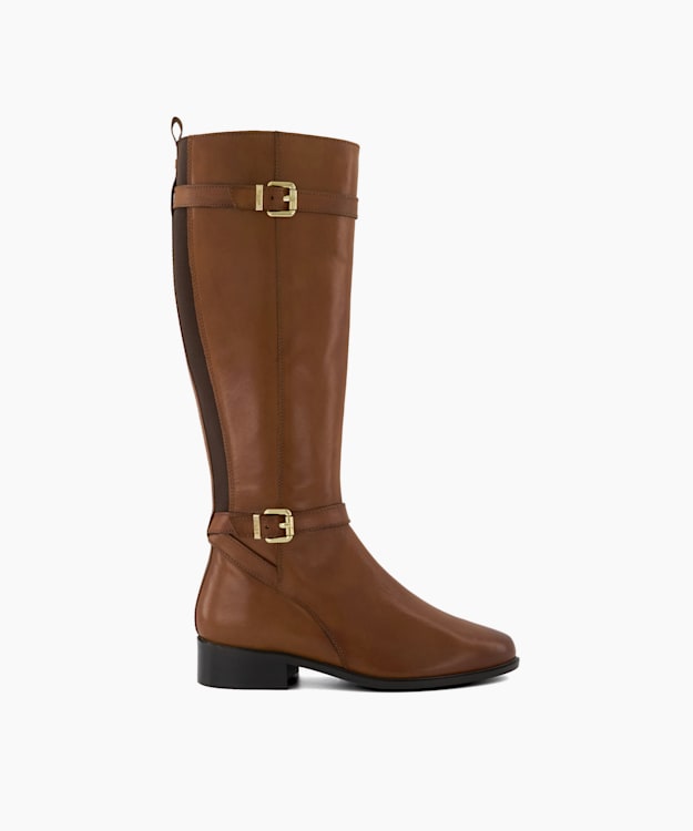 Tan coloured shop knee high boots