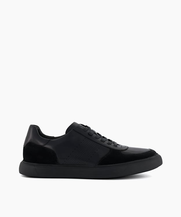 Twickenham Black, Side Detail Lace-Up Trainers | Dune London