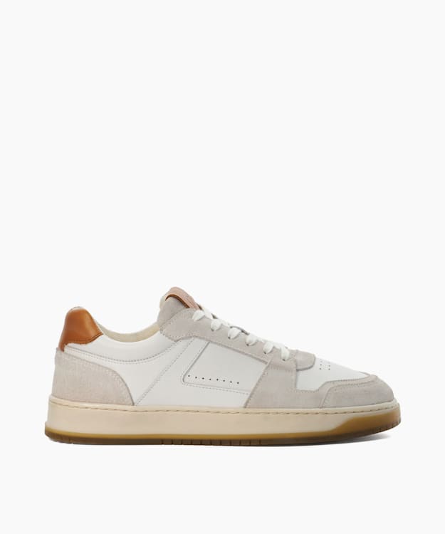 Tylor White, Leather Lace-up Trainers | Dune London