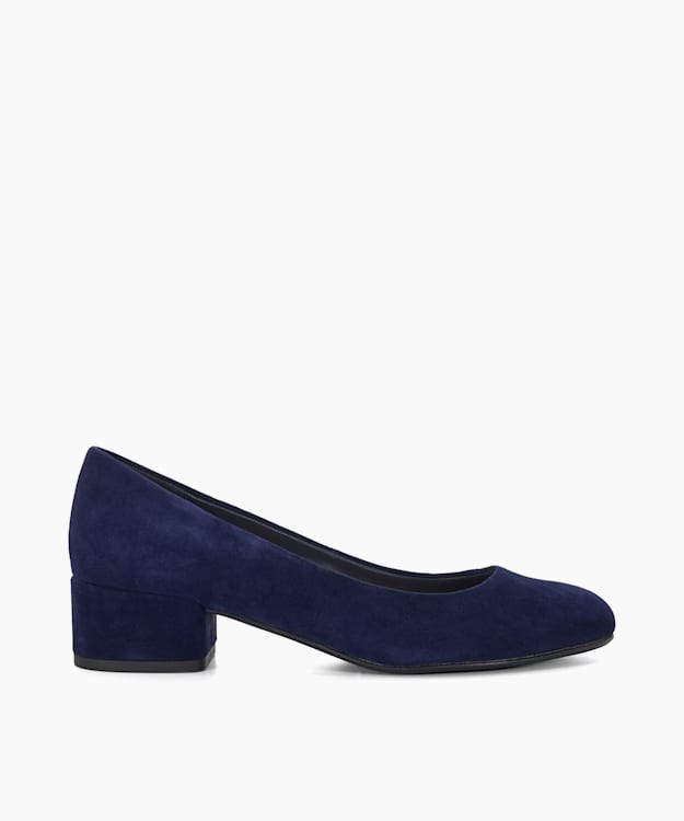 Dune navy heels best sale