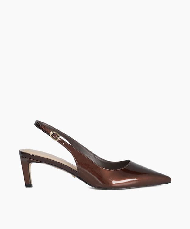 ☆JADED LONDON☆ Arden Patchwork Slingback Kitten Heels Patchwork Slingback Heeled Sandals | Jaded London